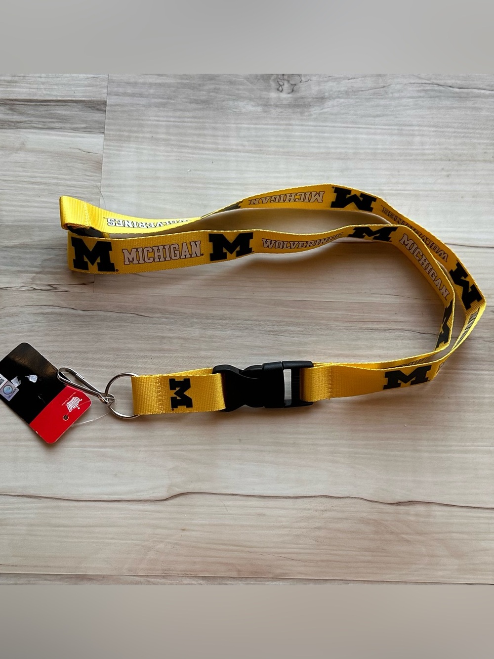 Michigan Wolverines Yellow Logo Lanyard